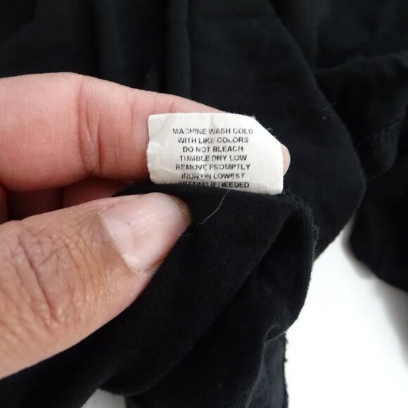 Cha Cha Vente Black Long Sleeve Cowl Neck Tunic Top Women Size M Asymmetric - Picture 7 of 10